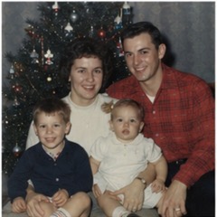 Scanned Christmas photo from 1962